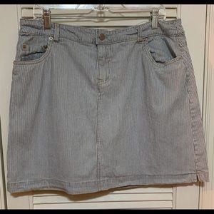 Stripped Jean skort
